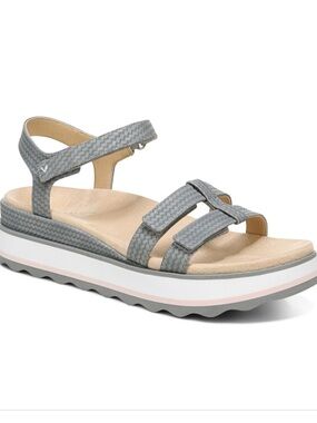 Vionic lex gray platform sandal size 6
